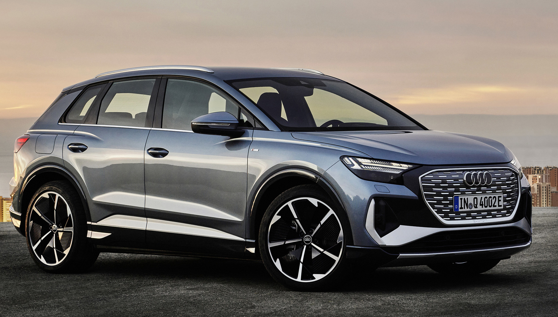 The new Audi Q4 etron fully electric SUV official images and info