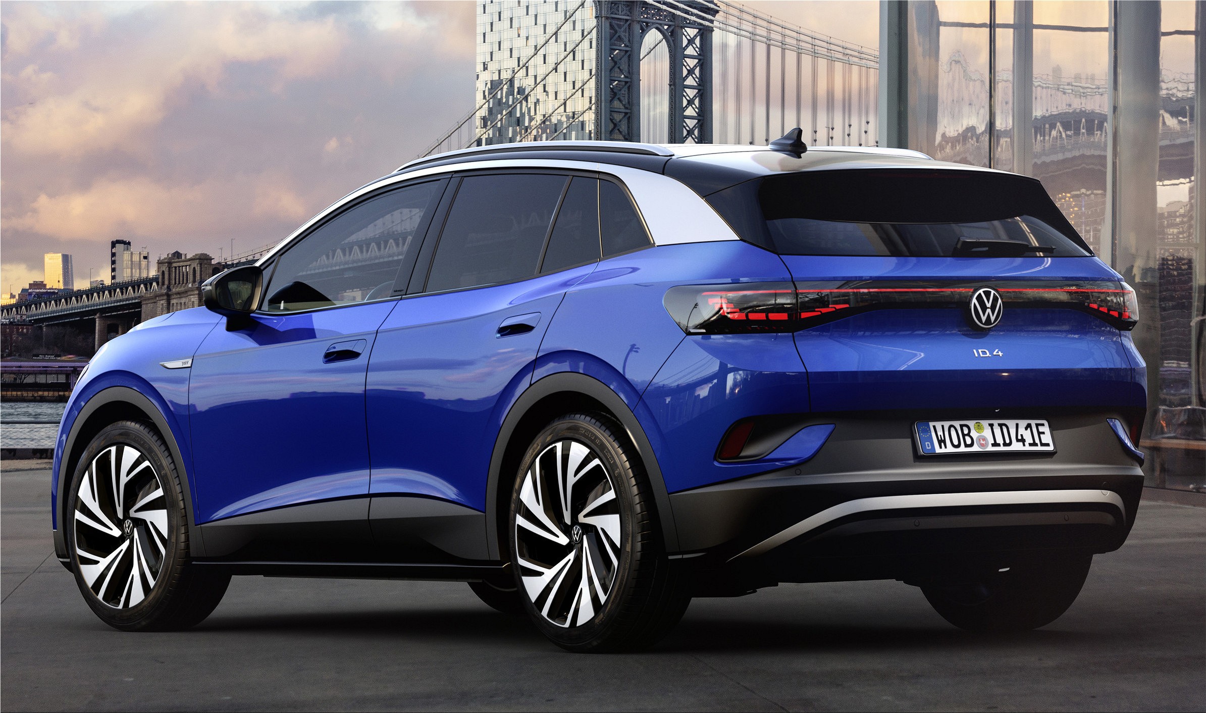 The new Volkswagen ID.4 electric SUV has robust proportions Electric