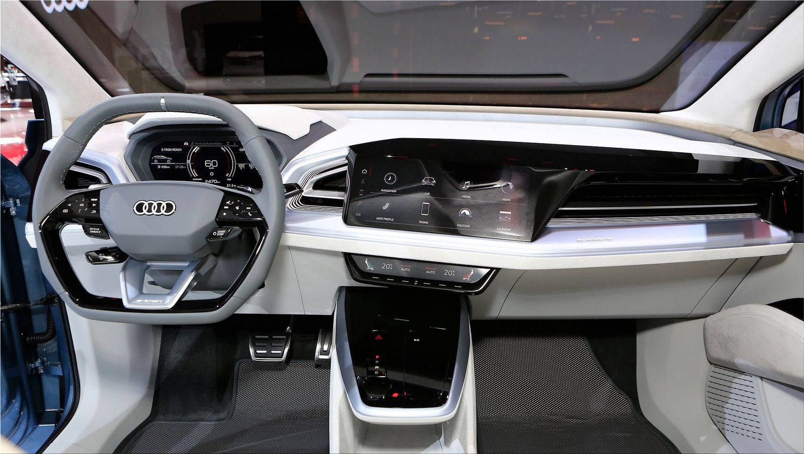 Audi Q4 etron electric SUV in Geneva Electric Hunter