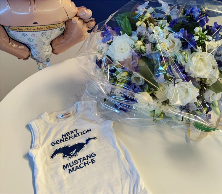 Christine gave birth in the front seat of a Ford Mustang Mach-E Facebook LinkedIn Twitter