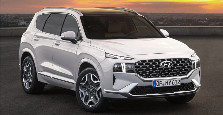 Hyundai Santa Fe hybrid car