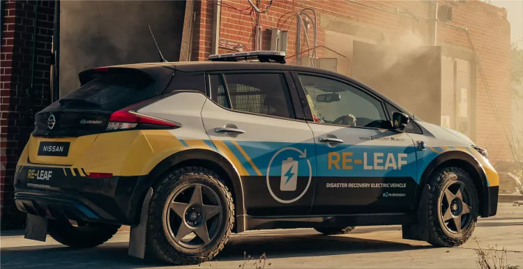 Nissan RE-LEAF disaster recovery electric vehicle