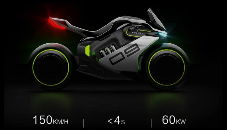 Segway APEX H2 electric hydrogen hybrid motorcycle