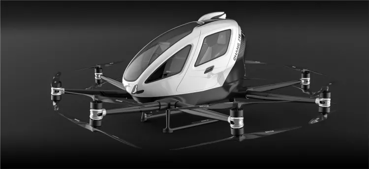 Ehang 216 passenger drone tests in Norway and Spain