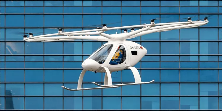 Volocopter 2X Air Taxi flight over Marina Bay