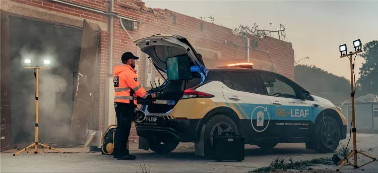 Nissan RE-LEAF disaster recovery electric vehicle