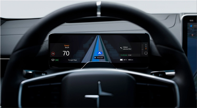 Polestar 4 and Google Maps