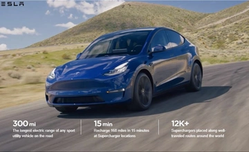 Tesla Model Y - all electric SUV: specifications and prices