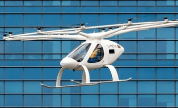 Volocopter 2X Air Taxi flight over Marina Bay