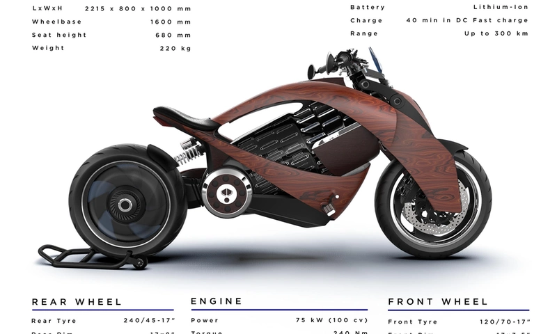 EV-1 electric motorcycle from Newron Motors