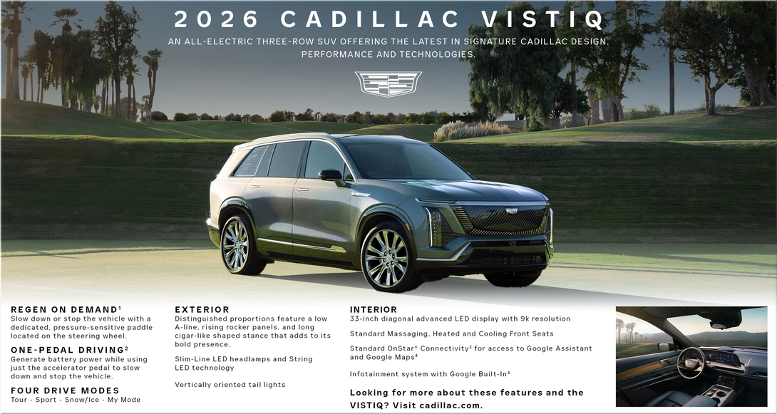 The All-New 2026 Cadillac VISTIQ: 615 Horsepower and More