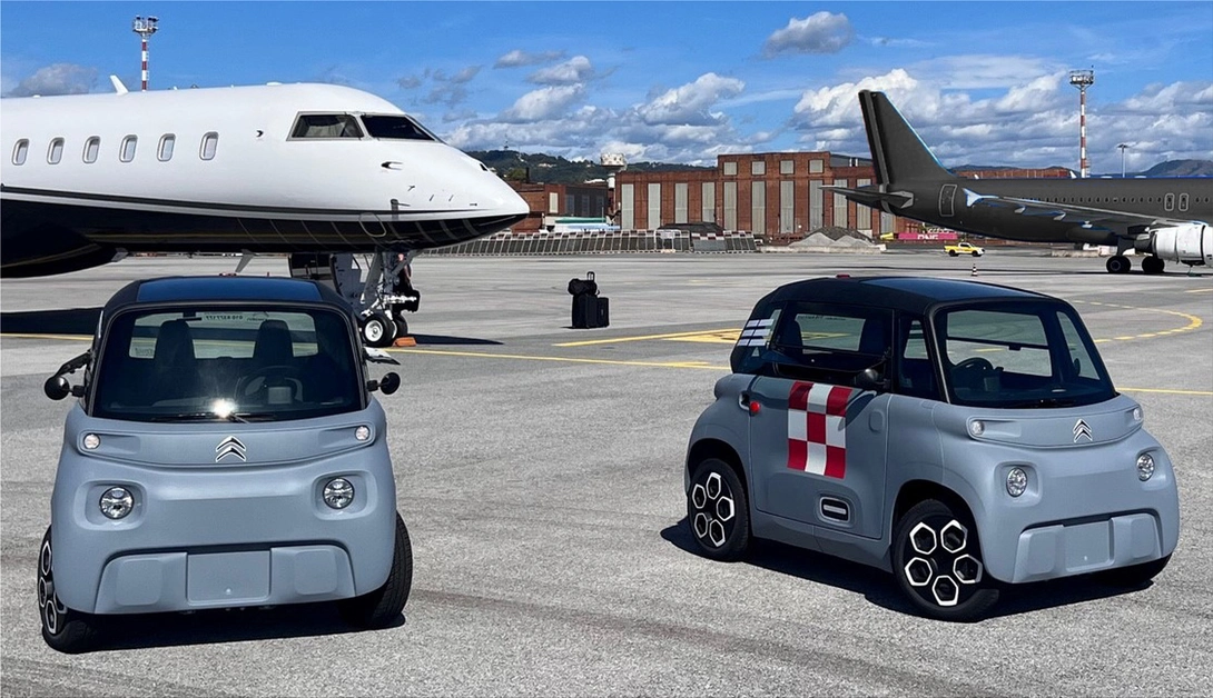 Genoa Airport integrated Citroen Ami into its operational fleet