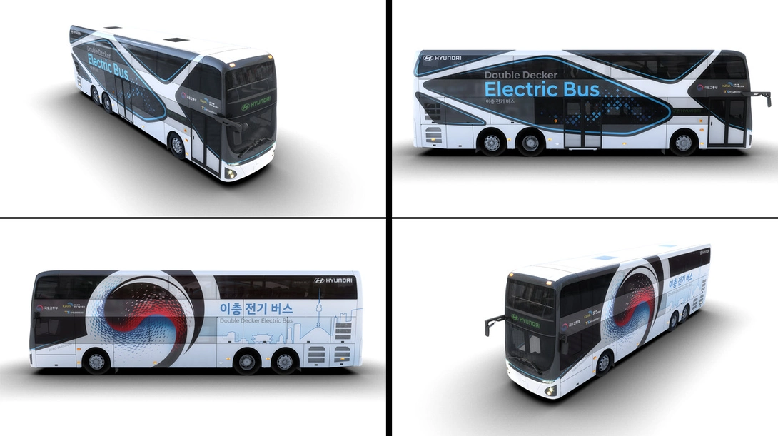 Hyundai Motor's double-decker electric bus with 300 km of autonomy